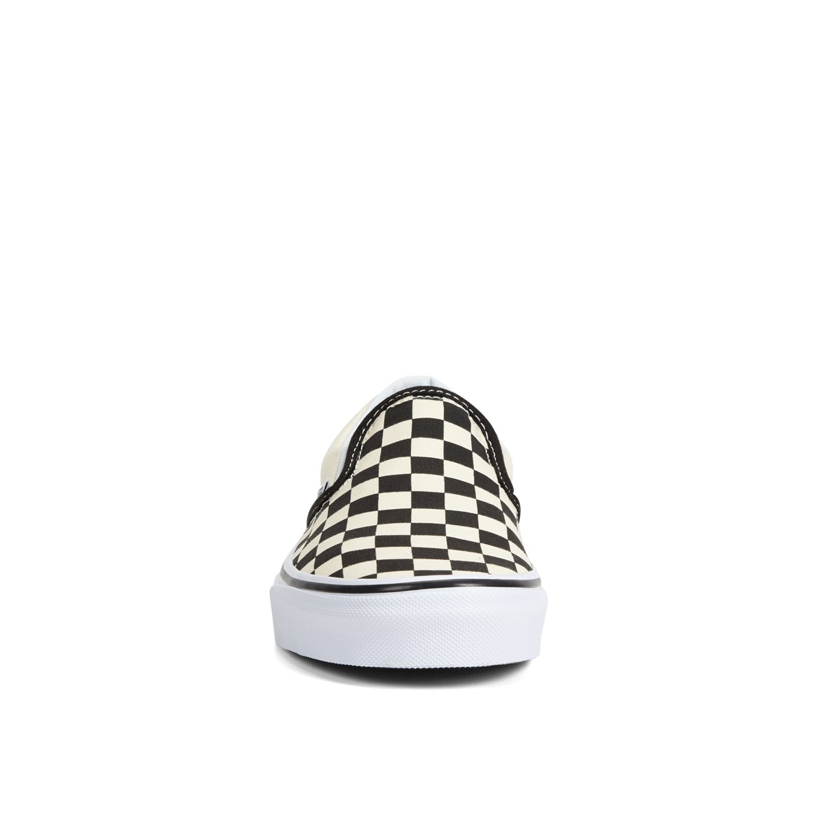 classic slip on trainers black white check