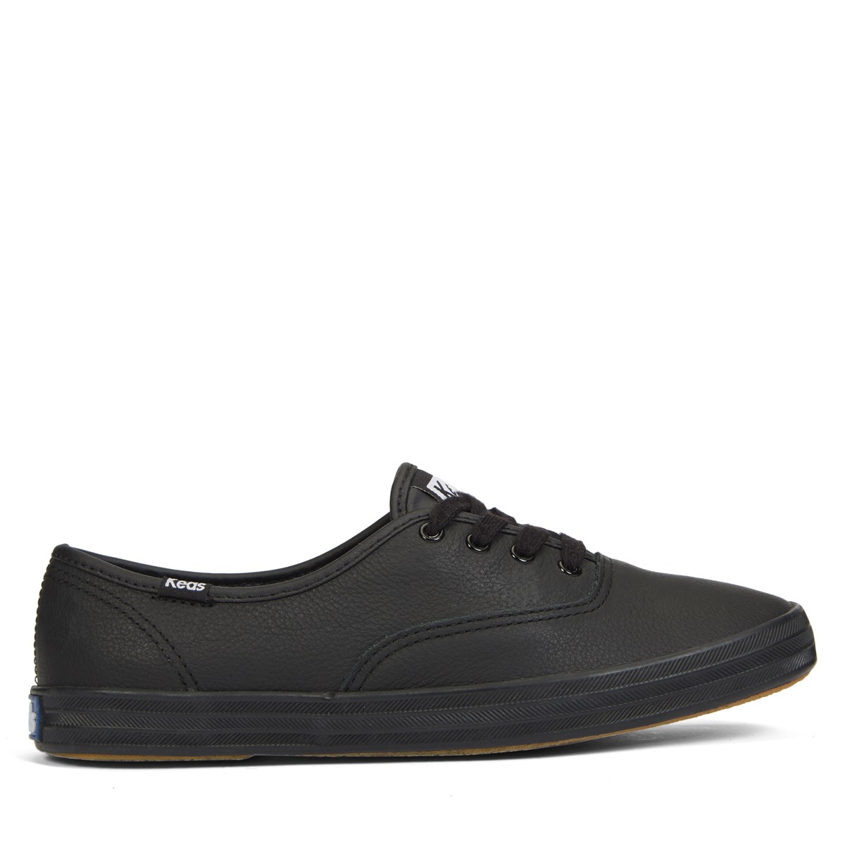 triple black leather sneakers