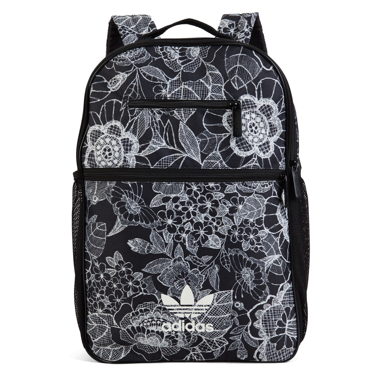 Women's Florido Black/Floral Backpack | Little Burgundy