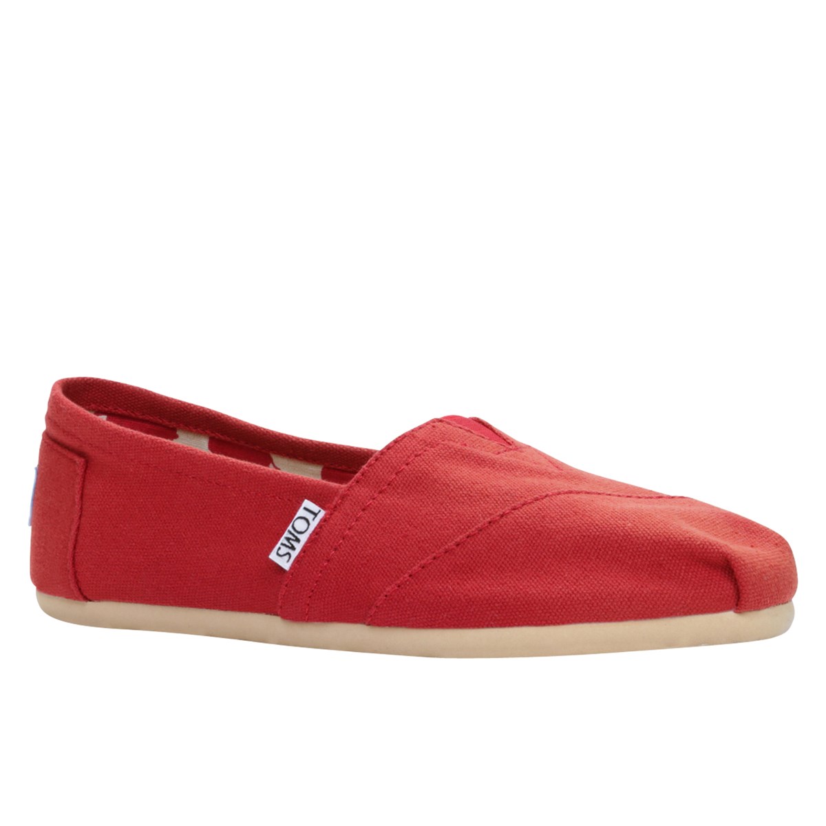 womens red slip ons