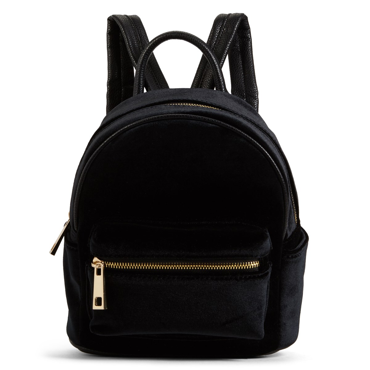 Women's Black Velvet Backpack | Little Burgundy