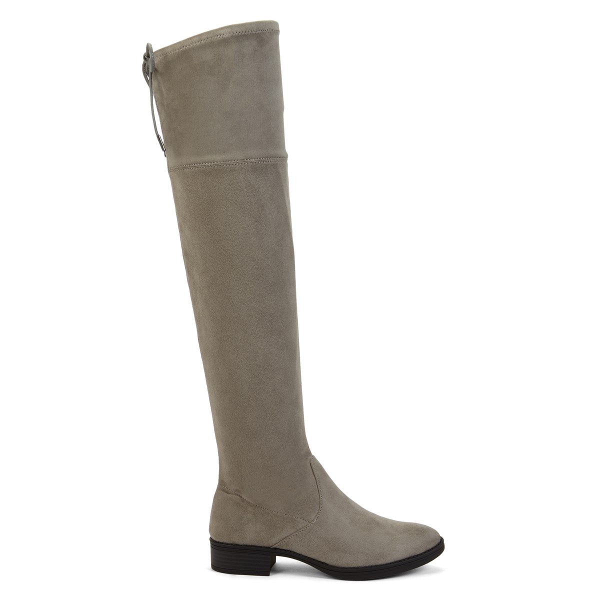 tall grey boots with heel