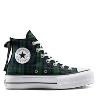 Baskets Chuck Taylor Lift Hi bleu marine et vertes pour femmes