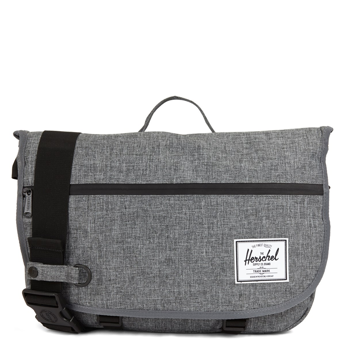 mens grey messenger bag